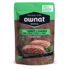 Ownat Wetline Cat Pavo & Pollo (Sobres) 12 x 85 gr