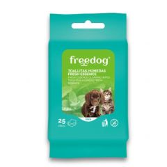 Freedog Toallitas Humedas Fresh (Aloe ) Pocket 25Ud 18x20Cm