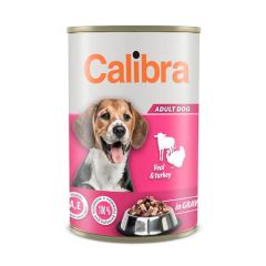 Calibra Dog Premium Ternera & Pavo en Salsa (Latas) 12 x 1240 gr
