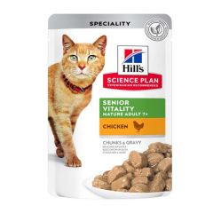 Hill's Feline Mature Adult Senior Vitality Pollo 85 gr x 12 (Sobres)