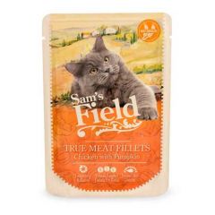 Sam's Field Cat Chicken Fillets & Pumpkin (Sobres) - 24 x 85 gr
