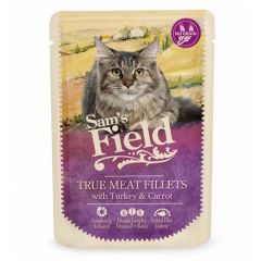 Sam's Field Cat Turkey Fillets & Carrot (Sobres) - 24 x 85 gr