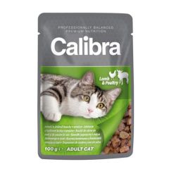 Calibra Cat Adulto Cordero & Pollo en salsa (Sobres) 24 x 100 gr