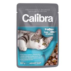 Calibra Cat Adult Trout & salmón en sauce (sachets) 24x100 gr