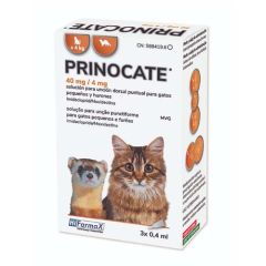Prinocate Antiparasitario Gatos pequeños y Hurones 0,4 ml (3 pipetas)