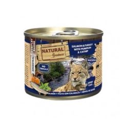 Natural Greatness Cat Salmón y Pavo con Calabaza y Menta (Latas) 200 gr x 6