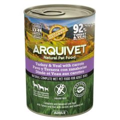 Arquivet Wet Dog Food Adult Pavo y Ternera (Latas)