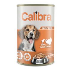 Calibra Dog Pavo & Pollo Gelatina (Latas)