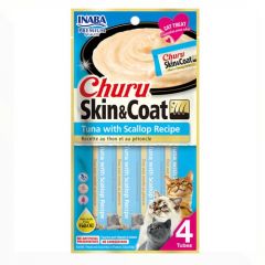 Churu Cat Skin & Coat Atún con Vieira