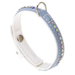 Collar Perro Ferplast Lux Blanco Turquesa