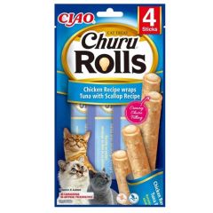 Churu Cat Rolls Receta de Atún & Vieira