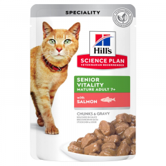 Hill's Feline Mature Adult Senior Vitality Salmón(Sobres)
