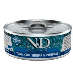 Farmina N&D Cat Ocean Atún Bacalao Pumpkin (Latas) 30 x 70 gr