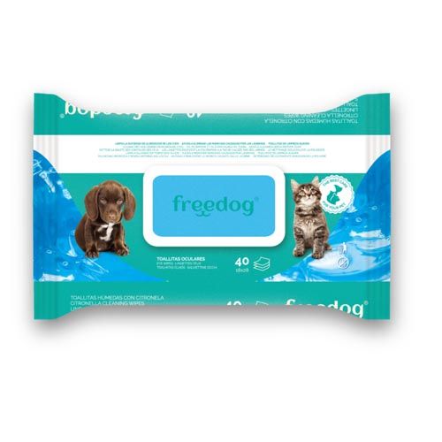 Freedog Toallitas Humedas Oculares Grande 40Ud 28x18Cm