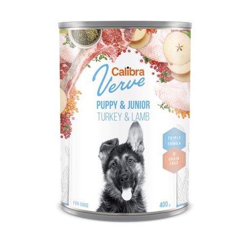 Calibra Dog GF Verve Junior Pavo & Cordero (Latas) 6 x 400 gr