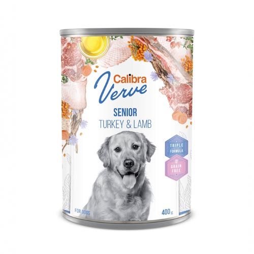 Calibra Dog GF Verve Senior Pavo & Cordero (Latas) 6 x 400 gr