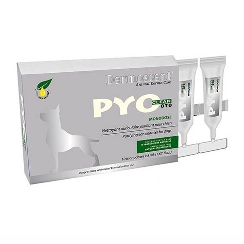 Limpiador Ótico Dermoscent Pyoclean Oto para perros y gatos (10 x 5 ml)