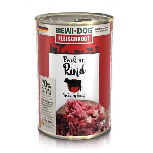 Bewi Dog Rico en Buey (Latas) 6 x 400 gr