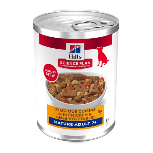 Hill's Canine Mature Adult Estofado Pollo y Verdura (Latas) - 12 x 363 gr