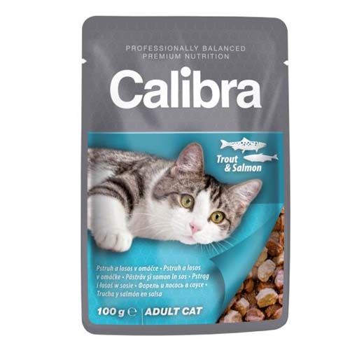 Calibra Cat Adult Trucha & salmón en salsa (sobres) 24x100 gr