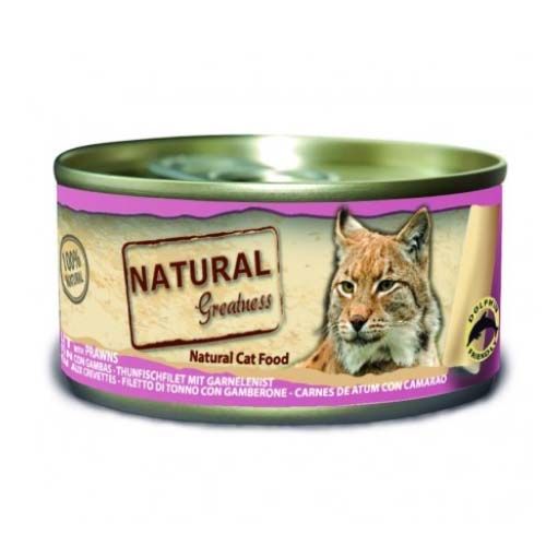 Natural Greatness Cat Filete de Atún y Gambas (Latas) 70 gr x 24 (Envío 3 - 5 días)