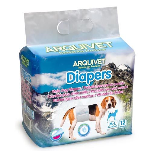 Pañales para perro macho Aquivet