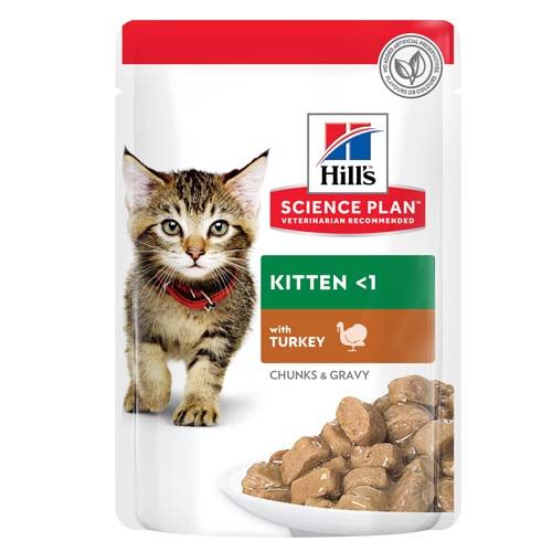 Hill's Feline Kitten Pavo (sobres)