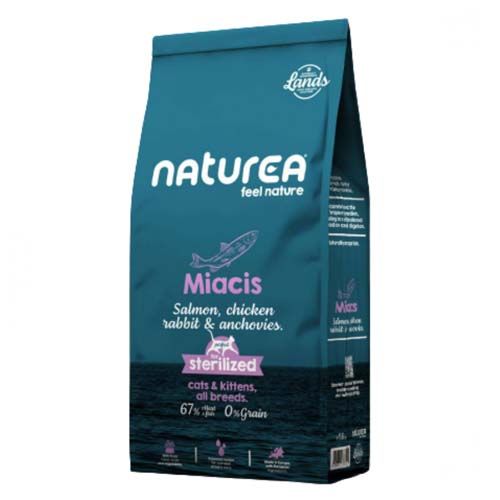 Naturea Cat Lands Miacis Salmon, Chicken, Rabbit & Anchovies