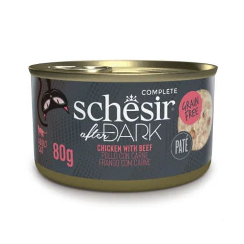 Schesir Gato After Dark Paté de Pollo con Ternera  (Latas)