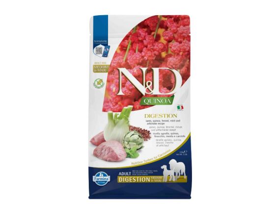 Farmina N&D Grain Free Quinoa Digestion Cordero Med/Max Perro