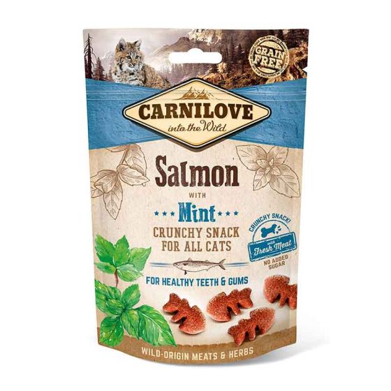 Carnilove Feline Crunchy Snack Salmón & Menta 10 x 50 gr