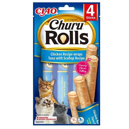 Churu Cat Rolls Receta de Atún & Vieira