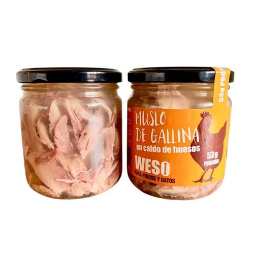 Weso Muslo de Gallina en Caldo de Huesos 6 x 400 ml